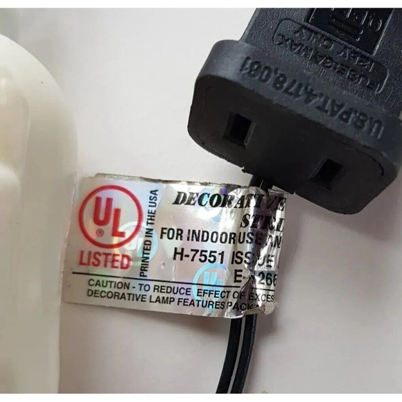 Vtg GHOST Halloween String Lights Plastic Blow Mold Set of 10 Easter Unlimited - Picture 12 of 13